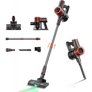 C200 Aspirateur sans Fil : 40 Min Autonomie, Balai Électrique sans Fil, Aspiration Puissante, Anti-Enchevêtrement, Portable pour Maison/Moquettes/Carrelage/Poils d'animaux - Neuf