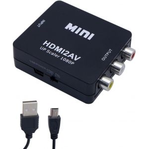 Adaptateur Hdmi Vers Rca, Convertisseur Hdmi En 3Rca 1080P Supporte Pal/Ntsc Vid&eacute;o Audio Composite Cvbs Convertisseur Pour Tv Pc Ps3 Ps4 Ps5 Dvd Xbox Sky Hd Vhs Fire Stick Roku Avec Usb C&acirc;bl[Z4927] - Neuf