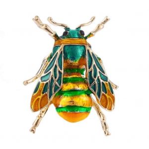 Vintage Les Insectes De L'&eacute;mail Des Broches De L'abeille Et L'araign&eacute;e En Alliage De Broches Pour Les Femmes, Uniques &Agrave; Collectionner Les Bijoux, Id&eacute;e Cadeau - Neuf