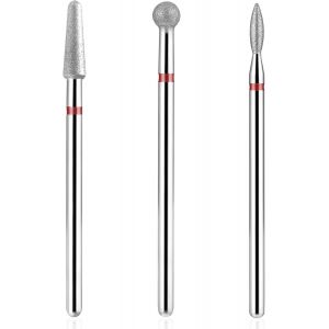 Lot De 3 Forets &Agrave; Ongles - Fraise &Agrave; Ongles - Embouts De Nettoyage Des Cuticules - Embout Professionnel Pour Polissage Des Ongles En Gel Acrylique - Outil De Manucure Et P&eacute;dicure Pour Le Salon &Agrave; - Neuf