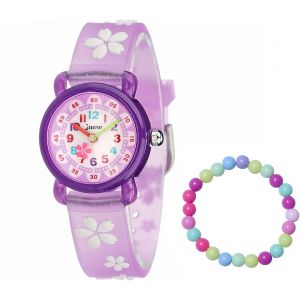 Kalanka-Montre Pour Enfants Fille, Dessin Animé 3d Montre Bracelet En Silicone Éducative Mouvement À Quartz 3atm Étanche Montre Cadeau Pour Filles De 3 Ans À 10 Ans - Neuf
