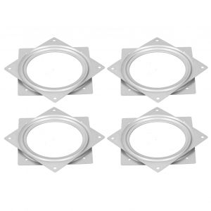 Hjlian Lot De 4 Plaques Pivotantes A Roulement A Billes, Plateau Tournant A 360 Degres, Carre, Pour Table, Tabouret, Chaise De Bureau - Neuf