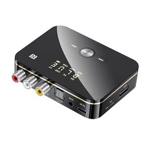 M8 Bluetooth 5.0 Rca Récepteur Audio Émetteur Aptxll 3.5mm Aux Music Adaptateur Sans Fil avec Mic Nf - Neuf