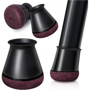 Jexnovashop-24pcs Protection Pied De Chaise, Noir Pour Embouts De Pieds De Chaise, Protecteurs De Sol En Silicone, Patins En Feutre Pour Chaises, Reduire Le Bruit Éviter Les Rayures(Petit Noir) - Neuf