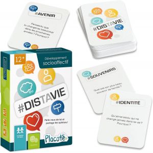 #Distavie-&Eacute;ducatif-Jeu D'apprentissage Pour Le D&eacute;veloppement Des Habilet&eacute;s Sociales-Jeu De Cartes Pour Les Adolescents De 12 &Agrave; 16 Ans,Blanc Cass&eacute; - Neuf