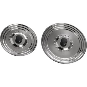 Subzonal-Lot De 2 Couvercle Casserole Universel Inox &Oslash;16/18/20-&Oslash;22/24/26 Cm - Couvercles Pour Casseroles Et Po&ecirc;les - Couvercle Casserole - Couvercle Poele - Couvercle Inox - Neuf