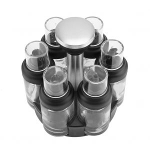 Hjlian Lot De 6 Bocaux A Epices Rotatifs, Bocaux A Epices, Sel Et Poivre, Organisateur De Rangement, Ustensile De Cuisine 100 Ml - Neuf