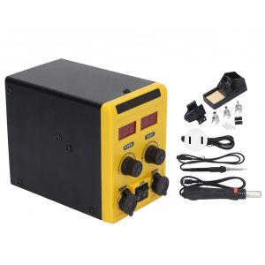 XYONG Station de soudage et de dessoudage a temperature reglable, pistolet a air chaud a LED, prise US 110-230 V - Neuf