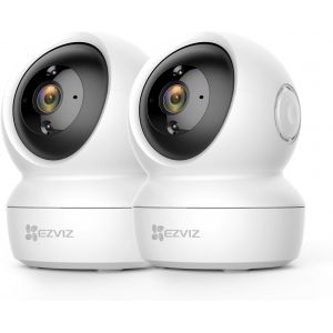C6N 2 Pack 1080P Indoor Wifi Surveillance Camera, 360° Pan/Tilt Baby Camera, Intelligent Night Vision With Smart Ir, Motion Detection And Auto Tracking, Two-Way Audio - Neuf