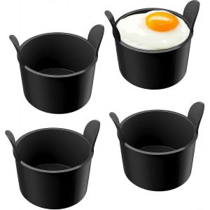 Ramekin En Silicone Set De 4 Pour Friteuse &Agrave; Air,Moules &Agrave; ?Ufs Poch&eacute;s,Moules &Agrave; ?Ufs Poch&eacute;s,Moules &Agrave; ?Ufs Au Micro-Ondes Pour Friteuse &Agrave; Air,Moules &Agrave; P&acirc;tisserie Pour Plats &Agrave; Souffl&eacute;,Cu- - Neuf