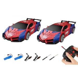 Voitures t&eacute;l&eacute;command&eacute;es Spider Transform - Lot de 2 voitures t&eacute;l&eacute;command&eacute;es avec lumi&egrave;res et fonction de d&eacute;formation - Neuf