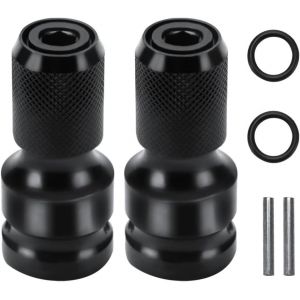 2 Pièces Adaptateur de Douille 1/2 Carré à 1/4 de Tige Hexagonale Convertisseur de Mandrin à Libération Rapide,pour Clé à Chocs Et à Cliquet - Neuf