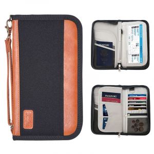Portefeuilles pour passeport, organiseur de voyage familial avec blocage RFID, pochette porte-documents, carte d'embarquement, passeport, carte de crédit, pièce d'identité - Neuf