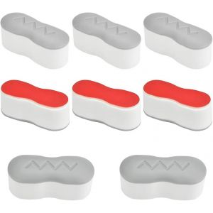 Lot de 8 coussinets de protection pour abattant de toilettes, 4,5 x 1,8 x 2 cm, universels, adh&eacute;sifs, pour maison, h&ocirc;tel, restaurant - Neuf