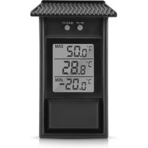Thermomètre numérique pour extérieur intérieur,Thermomètre numérique à minimum et maximum,Thermomètre numérique,thermometre interieur exterieur,thermometre mini maxi exterieur,thermometre,-20 à +50°C - Neuf