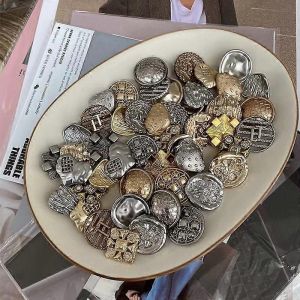 Boutons De M&eacute;tal Set 5 Pi&egrave;ces Pour Des Chemises Et Des Vestes &Eacute;l&eacute;gantes Durable Bouton Mat&eacute;riel Pour Les Manteaux Et Les Vestes - Neuf