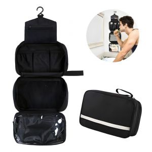 Trousse de toilette de voyage (noire), trousse de toilette pour homme, trousse de voyage, trousse de maquillage pour femme, sac de voyage pour femme - Neuf