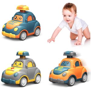 KAJGL-Voitures De Jouet,Bébé Voitures Jouets Pour Garçons De 1 À 3 Ans,3Pcs Press And Go Voiture Jouet,Éducation Précoce Push And Go Cars Jouets,Jouets Cadeaux Pour Garçons Et Filles - Neuf