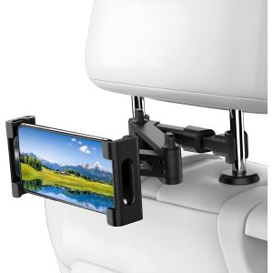 Support Tablette Voiture, Porte Tablette Voiture Peut Tourner À 360°, Support Pour Appuie-Tête De Voiture Pour 4.7-13'' Téléphone / Ipad / Switch / Kindle, Support Tablette Pour Appuie-Tête Extensible - Neuf