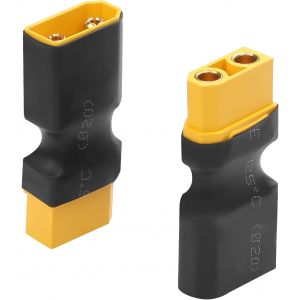 Plaqu&eacute; Or XT90 A&eacute;romod&eacute;lisme Batterie Extension Adaptateur 40A XT90 M&acirc;le &agrave; XT90 Femelle Li Piles Connecteur Extender Fiche, pour Alimentation ext&eacute;rieure Quadcopt&egrave;re v&eacute;lo &eacute;lectrique, 2Pcs - Neuf