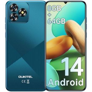 OUKITEL C53 4G Téléphone Portable,8Go+64Go Bleu - Neuf