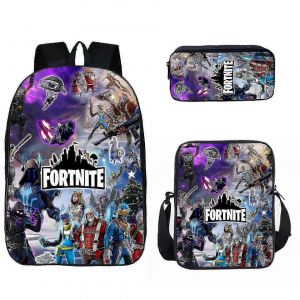 Sac a dos Fortnite pour etudiant, sac a dejeuner, trousse a crayons, sac a dos 0619 - Neuf