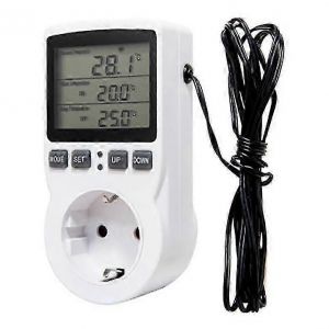 Régulateur De Température Numérique Prise De Courant Prise De Courant Thermostat De Prise Ue Avec Minuterie Commutateur Capteur Sonde Chauffage Refroidissement Edition - Neuf