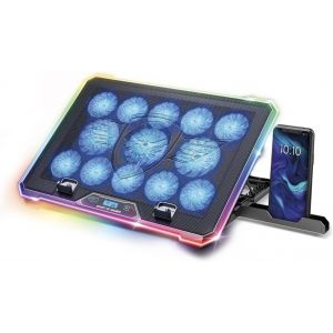 Refroidisseur Pc Portable 17'', Rgb, Support Ergonomique Pour Ordinateur Portable, 13 Ventilateurs Inclus - Neuf