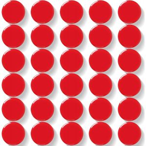 KALANKA-Aimant Puissant - Lot de 30 PCS Aimant Frigo Ronds, Petits Aimants Tableau Magn&eacute;tique Magnet Frigo, Mini Aimant Tableau Blanc Decoratif Aiment pour R&eacute;frig&eacute;rateur Calendrier Bureau &Eacute;cole (Roug - Neuf