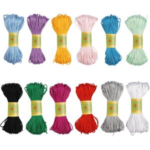 KALANKA-240 Mètres Cordon Fil Nylon pour Bracelet, 1,5mm Corde Cordon Bracelet Coulissant, Cordon Satin en Queue de Rat Cordon de Soie en Nylon, Fil de Soie pour Collier, Bracelet, Bijoux - Neuf