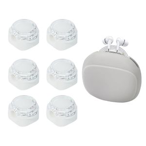 Portecâbles Clips de Câbles Silicone Organisateur Câbles de Gestion Réglables Gaine de Rangement de Données Magnétique Auto-adhésif Organisateur pour Bureau,Table de Nuit (Blanc C) - Neuf