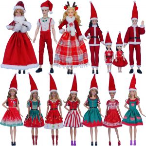 Barbie de No&euml;l la mode costume, 14 pi&egrave;ces, 14 poup&eacute;e accesso - Neuf