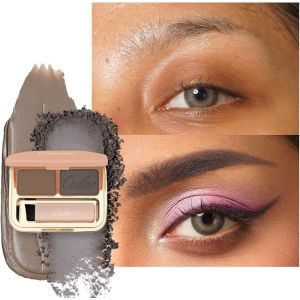 Palette &agrave; sourcils Waterproof-Gel &Agrave; Sourcils Longue Tenue Maquillage Sourcil Poudre Cire &agrave; Sourcils 2 IN 1R&eacute;sultat Naturel Facile &agrave; colorerAvec Pinceau Et Miroir (Strawburn) - Neuf