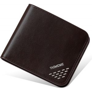 GOTHICANA BY EMPPortefeuille Homme Cuir - Porte Monnaie Homme Grande Capacite Avec Blocage Rfid- Noir/Marron Classique Flap Poche Monnaie Homme - 9 Emplacements, 2 Compartiments, Porte Carte Bancaire - Neuf