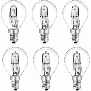 Lot De 6 Ampoule Halogène G45 E14 42w, Dimmable Blanc Chaud 2700k Transparent Ampoule Globe G45 Halogène E14 Ac 230v 613lm Pour Lustre, Applique, Lampadaire[Amp744266] - Neuf