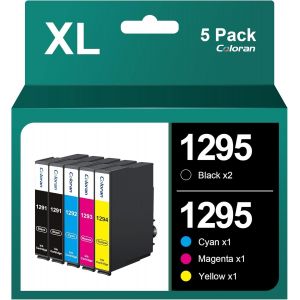 ERYI-T1295 Lot De Cartouches D'Encre Compatibles Avec Epson T1291 T1292 T1293 T1294 Pour Workforce Wf-3520 Wf-3540 Wf-7525 Wf-7515, Stylus Sx235W Sx425W Sx445W Sx535Wd, Stylus Office Sx435W - Neuf
