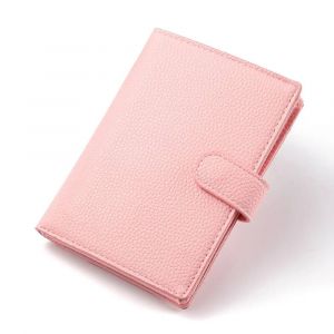 Portefeuille de voyage &eacute;l&eacute;gant sac de passeport multi-carte porte-carte portable multi-fonction hommes--k3306 Pink - Neuf