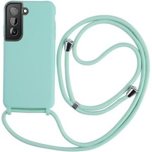 Senior-Collier Pour Samsung Galaxy S22 Coque Silicone Liquide Bumper Housse Galaxy S22 Lani&egrave;re Avec Cordon R&eacute;glable Longueur Cha&icirc;ne Lanyard Case Housse &Eacute;tui Pour Samsung Galaxy S22, Vert Cla[L2241] - Neuf