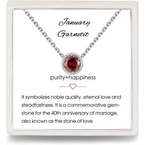 Tianyi-Collier De Naissance Argent 925 Collier Pierre Precieuse Solitaire Femme Collier Pendentif Personnalis&eacute; Pour Femme Filles - Cha&icirc;ne Ajustable: 38+9mm - Neuf