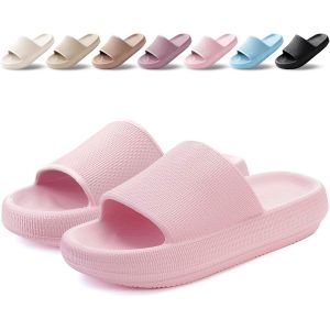 Kalanka-Claquettes Femme Chaussons Hommes Pantoufles De Douche Antidérapant Léger Semelle Épaisse Amorti Soft Tongs Sandales Confortable Piscine Plage Maison Sliders - Neuf