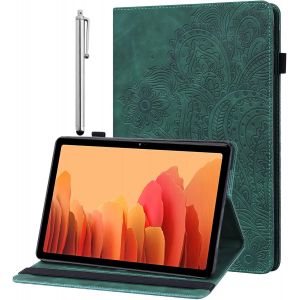 Coque Pour Samsung Galaxy Tab A11 8,7 Pouces 2025 / Galaxy Tab A9 8,7 Pouces 2023, Porte-Stylo Et Fente Pour Carte Étui En Cuir Coque Pour Samsung Tab A11 Housse -Vert - Neuf