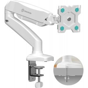 ChenQuanSarl-Bras Articulé Écran Pc Pour 13-32 Pouces Moniteur, Support Ecran Pc Bureau Poids Jusqu'À 8 Kg - Pied Ecran Pc Avec Vesa 75X75 & Vesa 100X100 Mm/Bras Support Ecran Gaz Ressort G80-W Blanc - Neuf