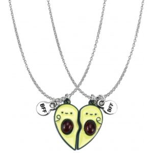 Kal-2 Pièces Collier Coeur Avocat, Bff Collier D'amitié Magnétique Meilleurs Amis, Collier D'amitié Collier Bff Pour Filles Cadeaux D'anniversaire Pendentif Chaîne Cadeaux - Neuf