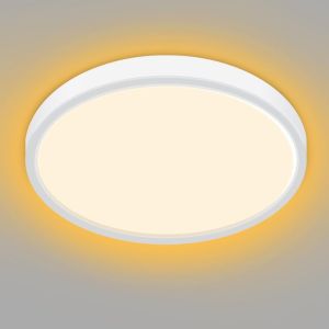 KAL-Plafonnier Led, 18W 1800Lm Lampe Plafond Blanc,3000K Ip44 Etanche Plafonnier Salle De Bain, Luminaire Plafonnier Rond Pour Chambre,Couloir, Garage, Cuisine, Balcon,18Cm - Neuf