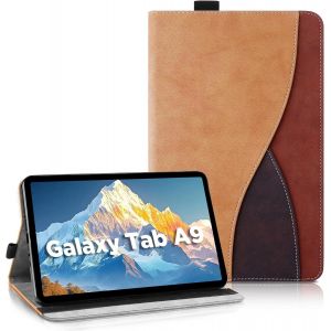 Eryi-Étui Coque Compatible Avec Samsung Galaxy Tab A9 Sm-X110/Sm-X115 2023 8.7 Pouces, Housse De Protection Avec Fonction Support Coque Tablette Samsung Tab A9 (Marron) - Neuf