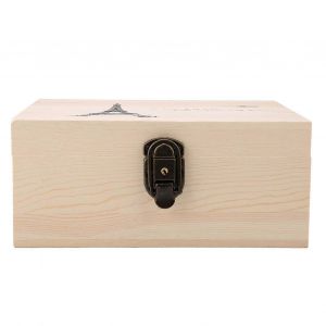 Boîte En Bois De Style Vintage,Décoration D'affichage,Boîte De Rangement En Bois (Tour En Fer Burlywood) - Neuf