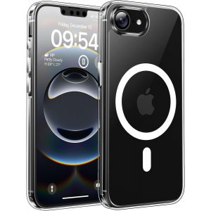 AEFJ-Coque Magn&eacute;tique pour iPhone 16e 6,1 Pouces, Compatible avec MagSafe, Pas Facile &agrave; Jaunir, Fine Antichoc, Transparent - Neuf