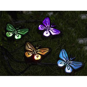 Lampe Solaire Papillon &Agrave; 4 Led Pour Jardin Et All&eacute;e - Neuf
