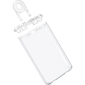Verrouillé 3 Cartes PC Porte-Badge avec Clé en Plastique Rigide Transparent Housse de Protection avec Protection UV pour Carte de Bureau Permis de Conduire, 2 Pièces - Neuf