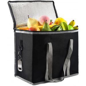 KGABERY-Large Cool Bag Box,Cooler Bag Box,30L Thermal Food Delivery Bag,Insulated Picnic Lunch Bag,Cool Box,Insulated Shopping Bags,Cooling Food Bag For Camping Bbq Shopping Fishing Family - Neuf